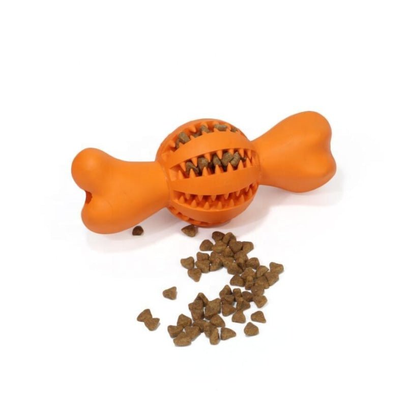 Rubber Molar Baseball Dog Chew Toy With Bone - Large - Pet Products