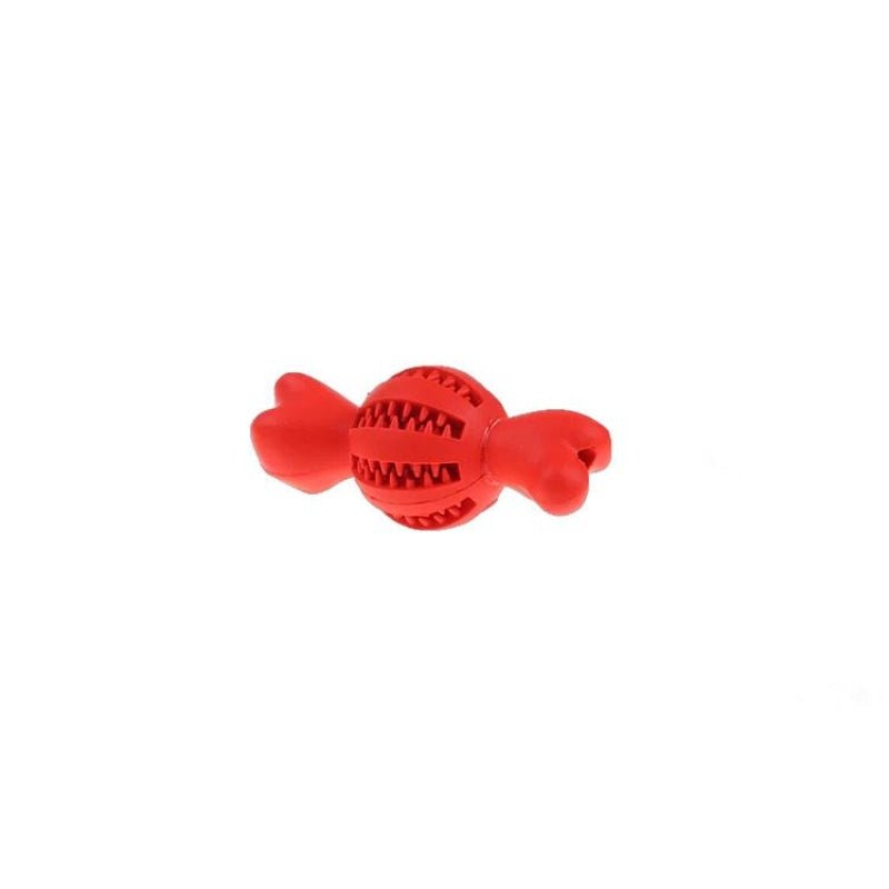 Rubber Molar Baseball Dog Chew Toy With Bone - Small - Pet Products