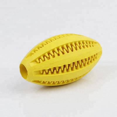 Rubber Rugby Ball Dog Chew Toy - Pet Products