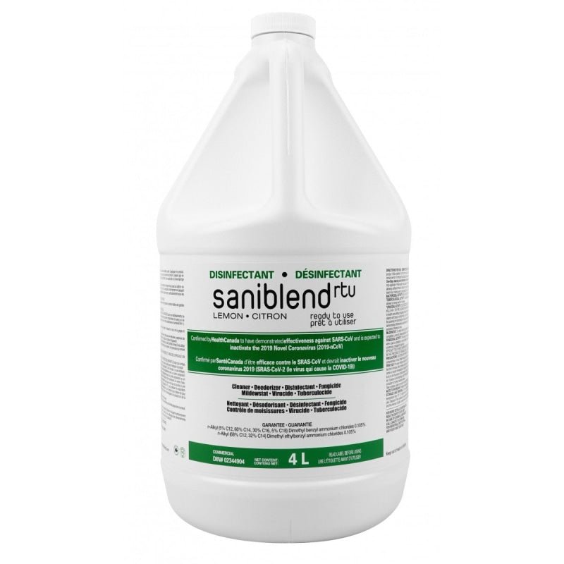 Saniblend Cleaner/Deodorizer/Disinfectant Lemon Scent-4L - Cleaning Products