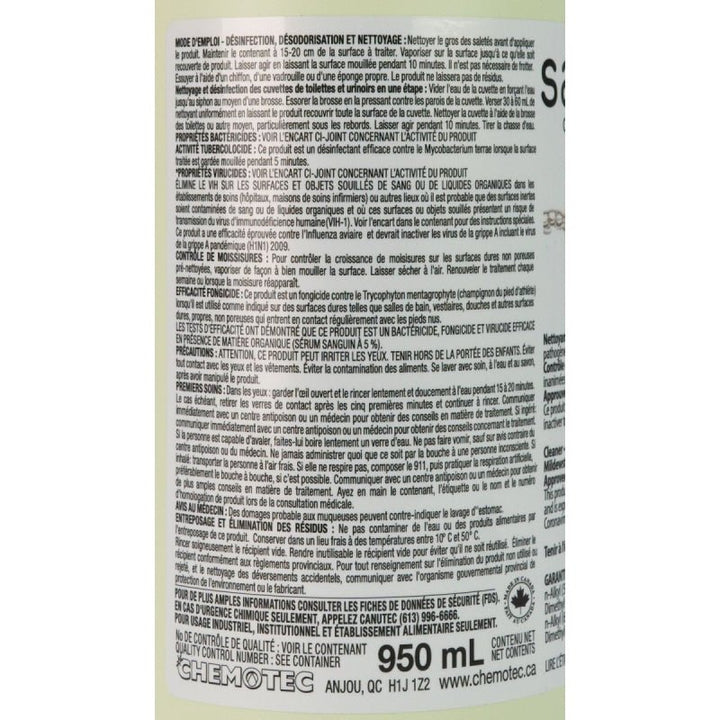 Saniblend Cleaner/Deodorizer/Disinfectant Lemon Scent-950ml - Cleaning Products