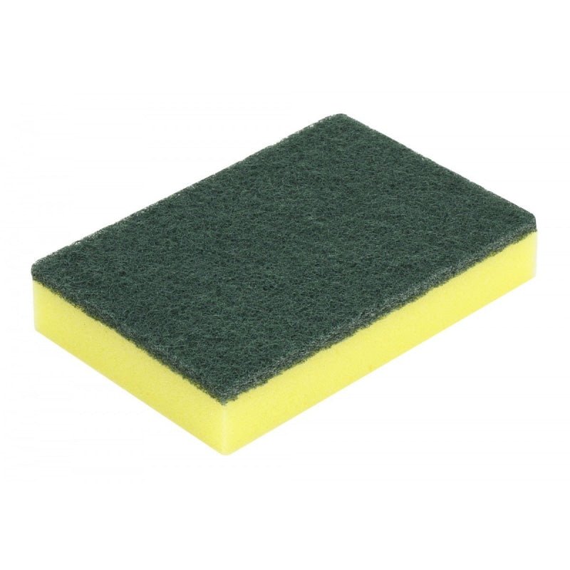 Scouring Sponge 4" X 6" Green and Yellow 6 Pack