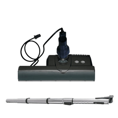 SEBO ET-2 Electric Power Head 15’ Wide Non-Integrated Cord Wand - Black / With Central Vacuum Wand - Electric Powerhead