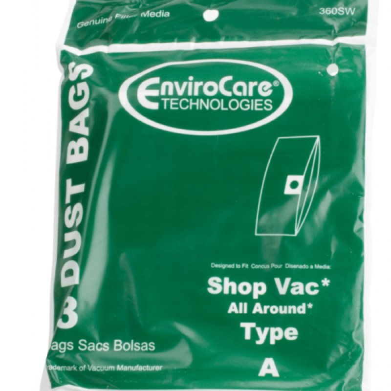 Shop Vac Vacuum Paper Bags Type A – 1.25 Gallons - Vacuum Parts