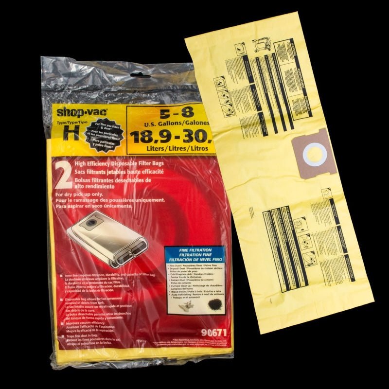 Shopvac OEM High Efficiency Paper Bag - Vacuum Bags