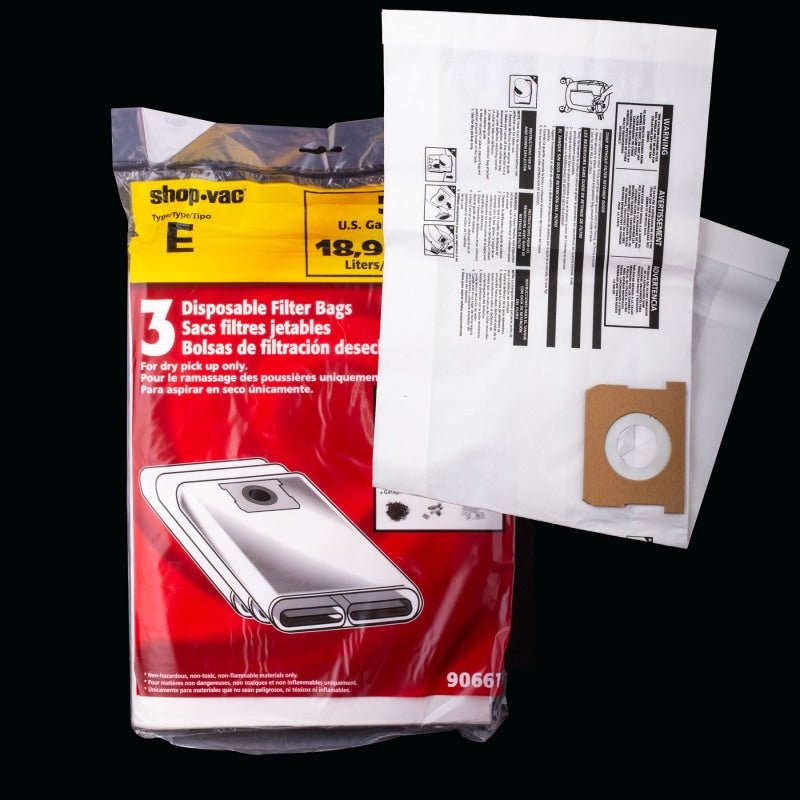 Shopvac OEM Paper Bag Type E - Vacuum Bags