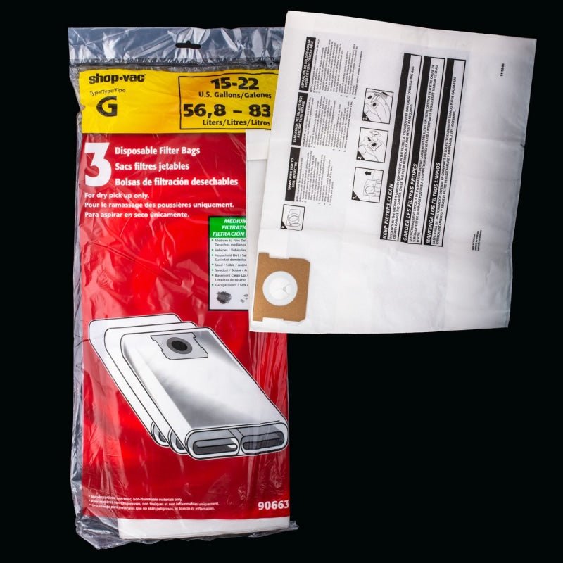 Shopvac OEM Paper Bag Type G - Vacuum Bags
