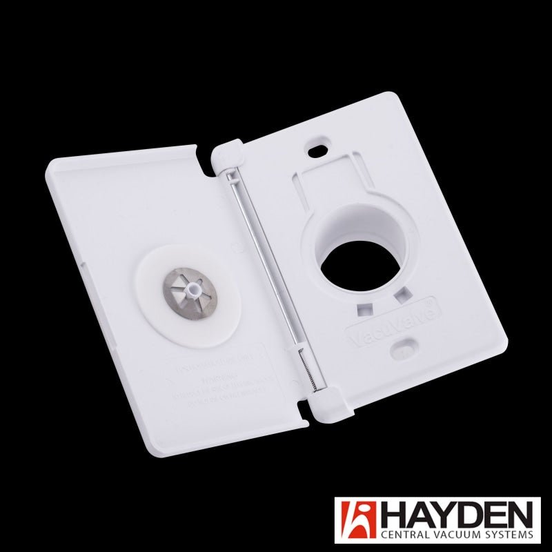 Central Valve Full Door Sideways Open White Hayden - Central Vacuum Parts