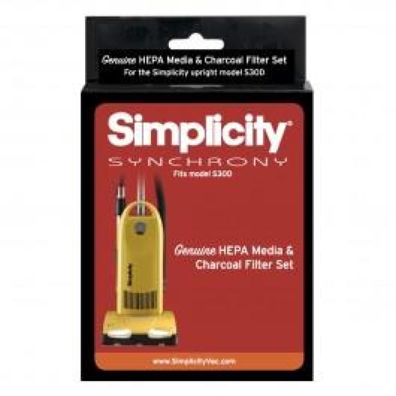 Simplicity / Riccar OEM Hepa Pleated Exhaust Filter & Foam Charcoal Filter - Vacuum Filters