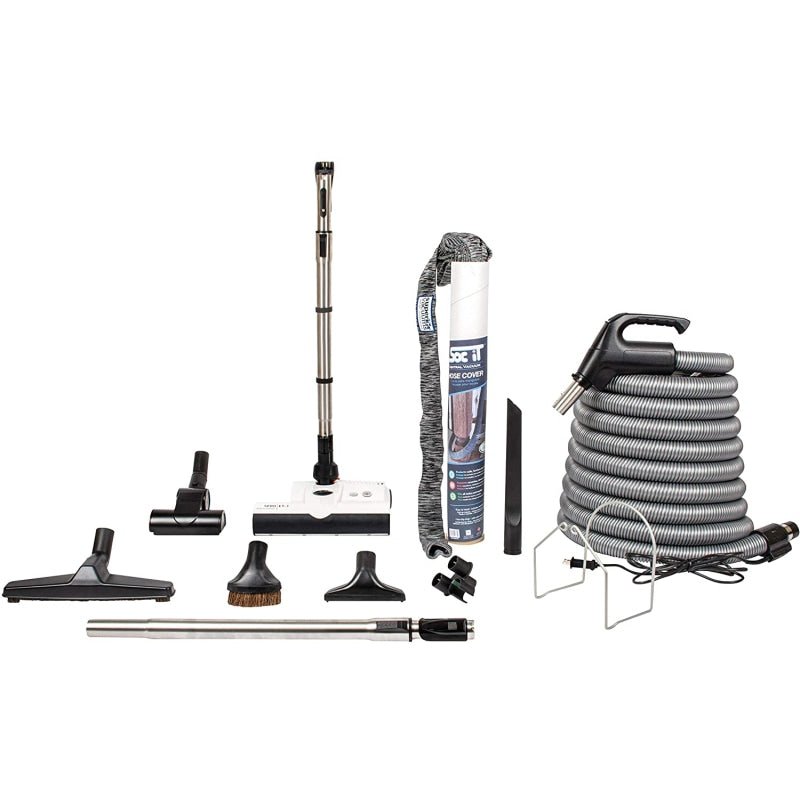 SUPERIOR VACUUMS SEBO Standard Electric Kit with SEBO ET-1 Power Nozzle - 30 ft - Central Vacuum Kit