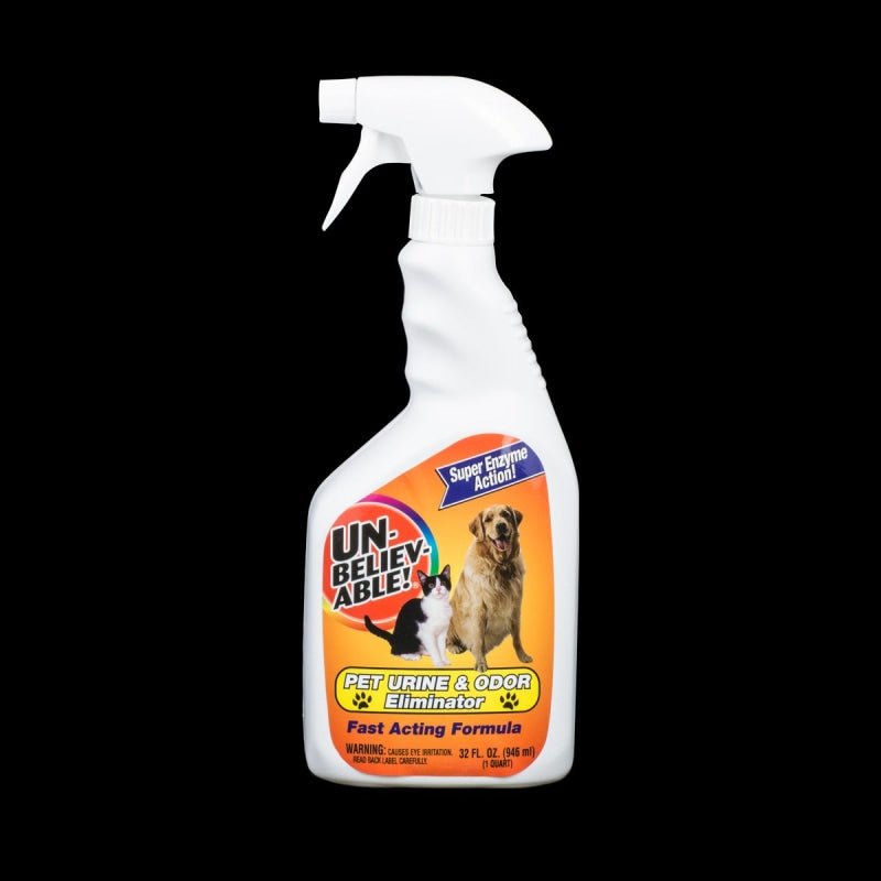 Unbelievable Pet Urine and Odor Eliminator 32 Ounce Spray 946ML Enzyme Active - Cleaning Products