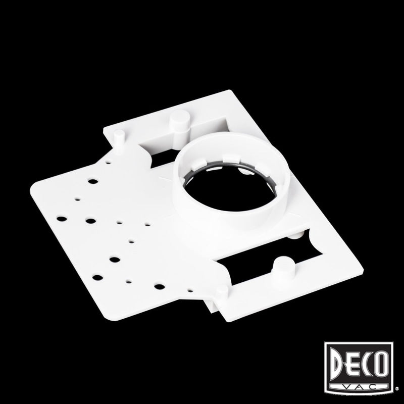 Deco Central Vacuum Back Plate With Seal - White - Central Vacuum Parts