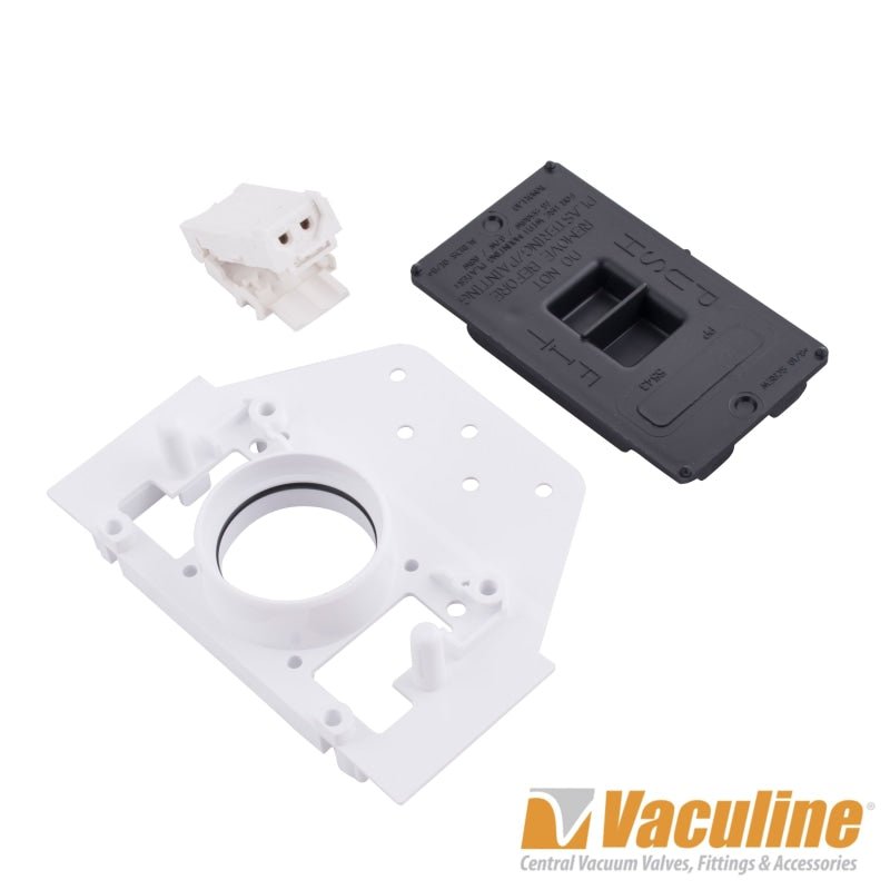 Vaculine Electravalve II Central Vacuum Installation Kit With Back Plate And Plug - Central Vacuum Parts