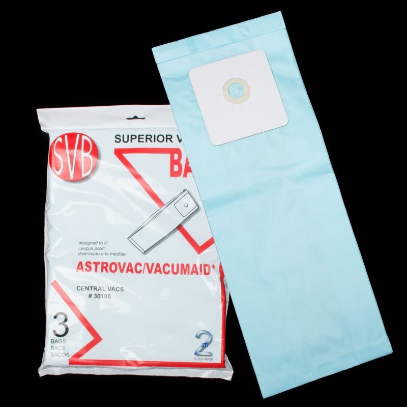 Vacumaid Astrovac Blue Paper Bag 2-Ply 12 Gallon 3 Pack Broan Central Built Svb - Paper Bag