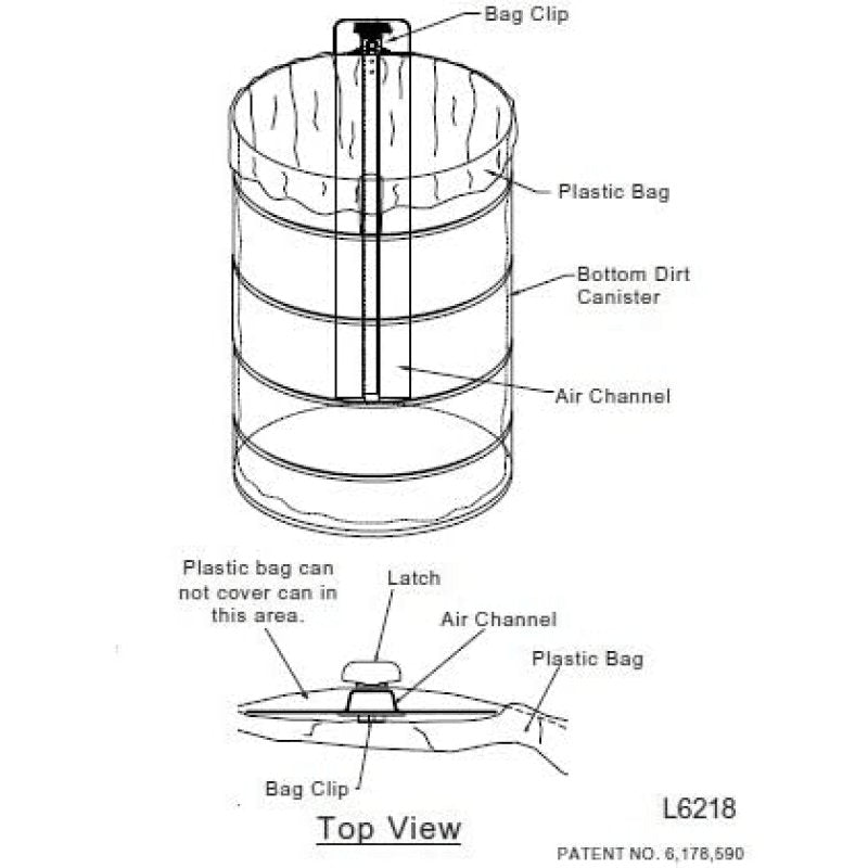 VacuMaid Plastic Bags For 12 Inch Dirt Cans - 4pk - Vacuum Bags