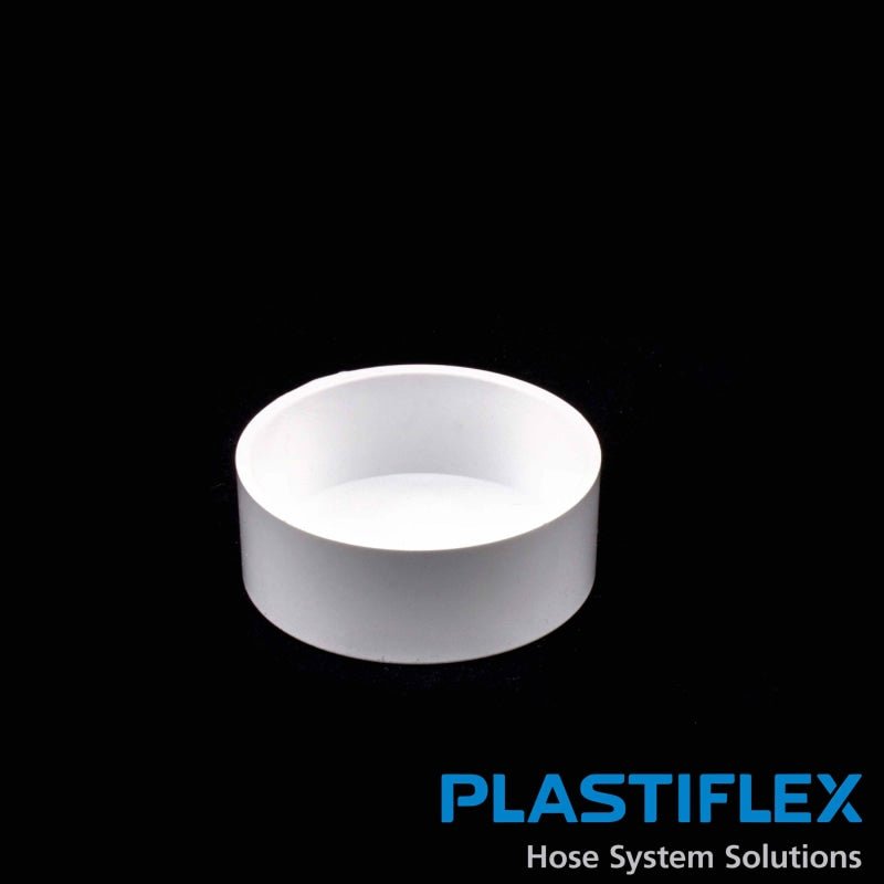 White Plastiflex Central Vacuum Fitting Pipe End Cap - Central Vacuum Parts