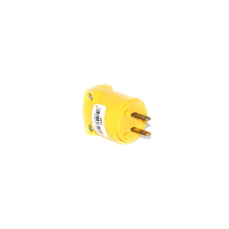 Yellow Male Plug - 2 Pronge - Vacuum Cords